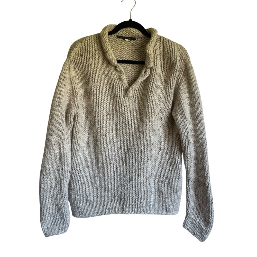 Peruvian Connection Chunky Roll Collar/Neck Sweater